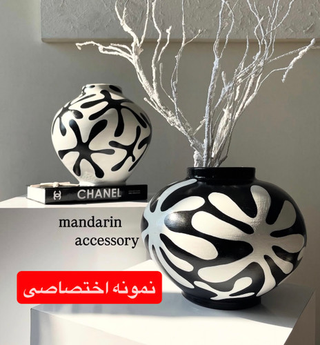 گلدانهای سفالی طراحی شده با دست اختصاصی ماندارین
