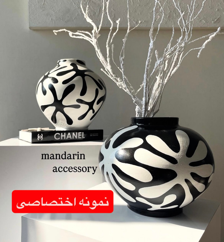 گلدانهای سفالی طراحی شده با دست اختصاصی ماندارین